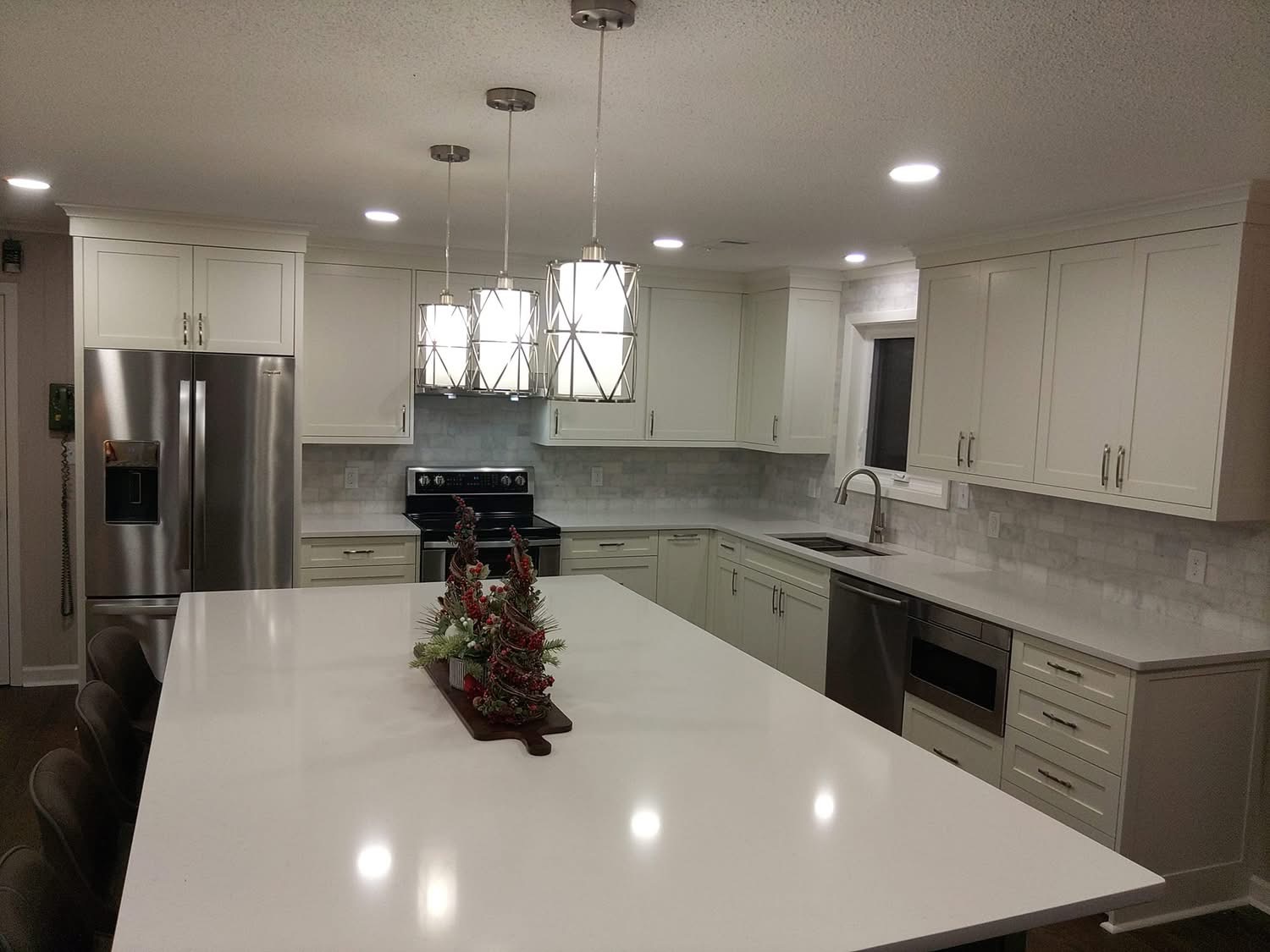 Installed custom cabinetry by Overland Cabinetry